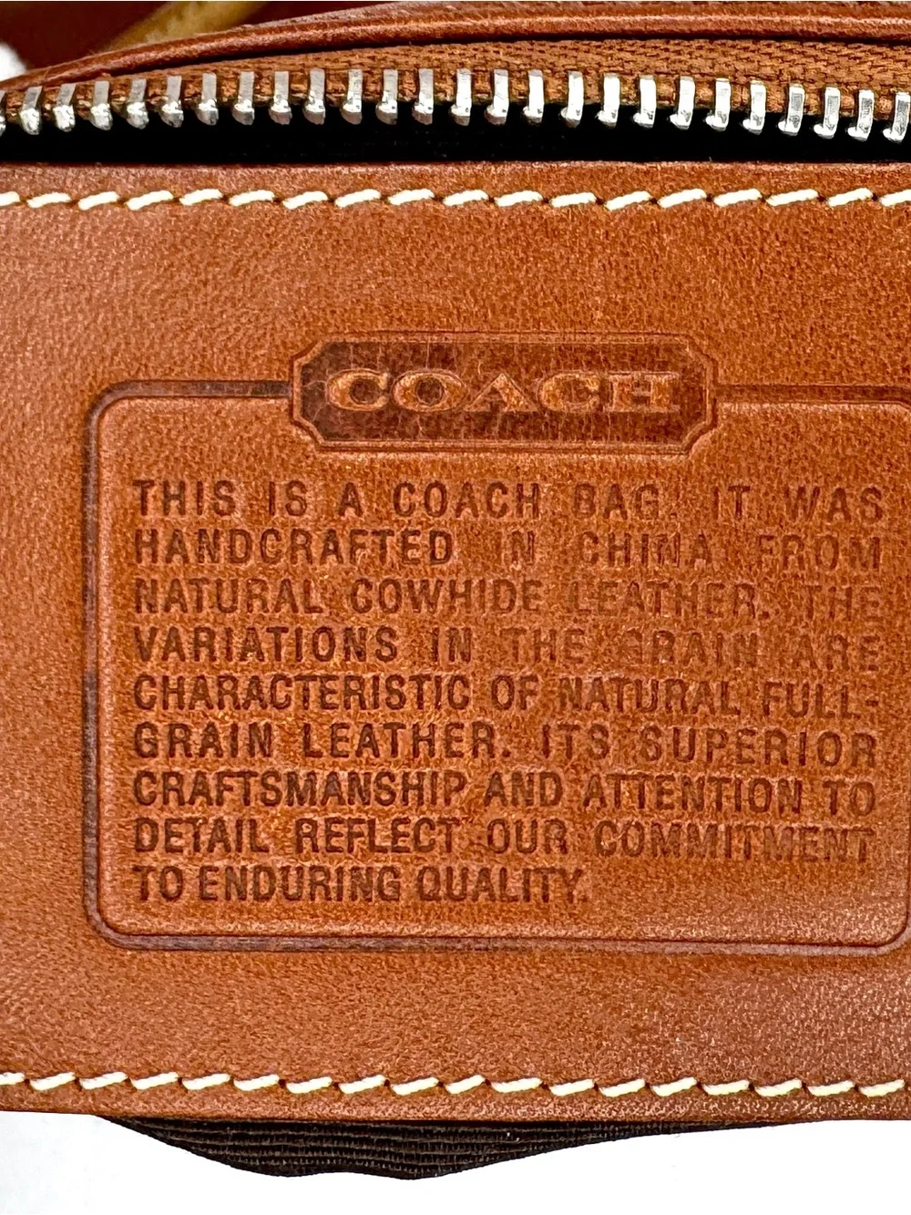 Vintage Coach Factory Brown Leather Buckle Wristlet Clutch Wallet